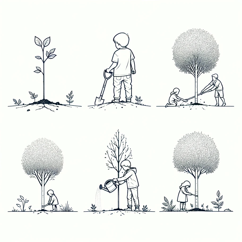 植树节画画作品图片