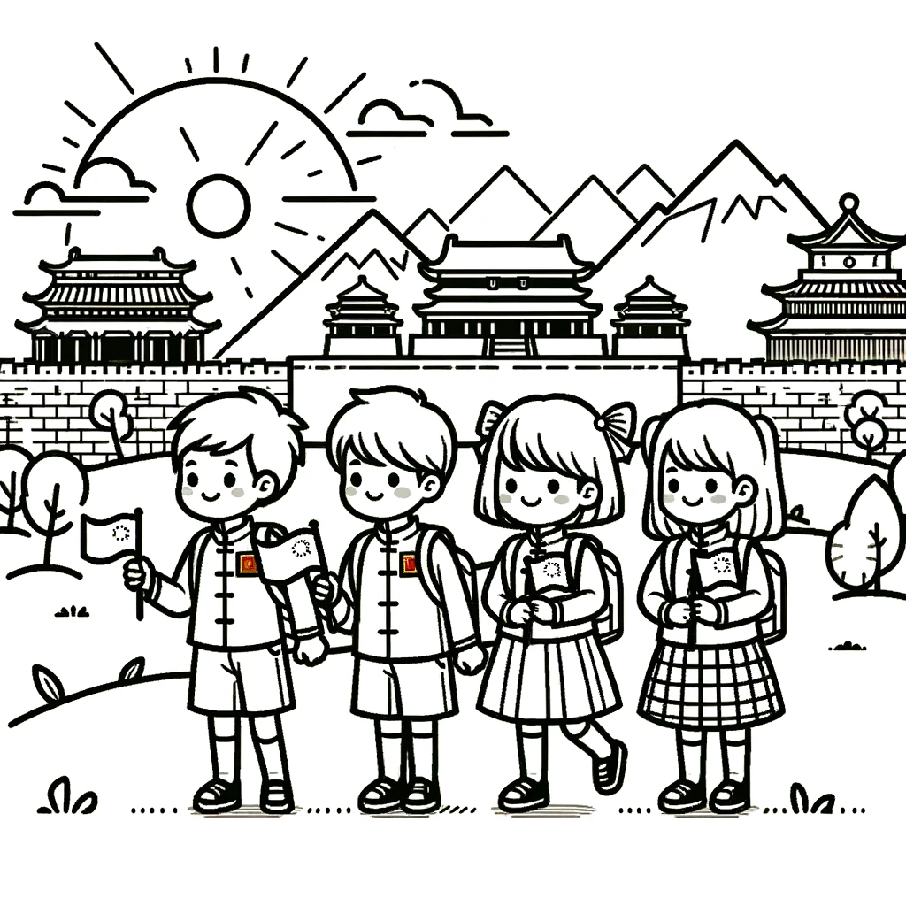 小学生国庆节画画图片