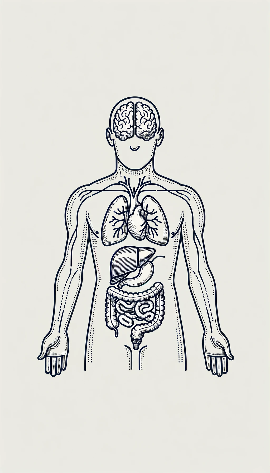 人体器官分布图画画